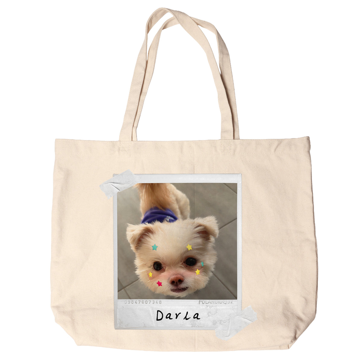 Custom Pet Polaroid Tote Bag – Personalized Photo Tote