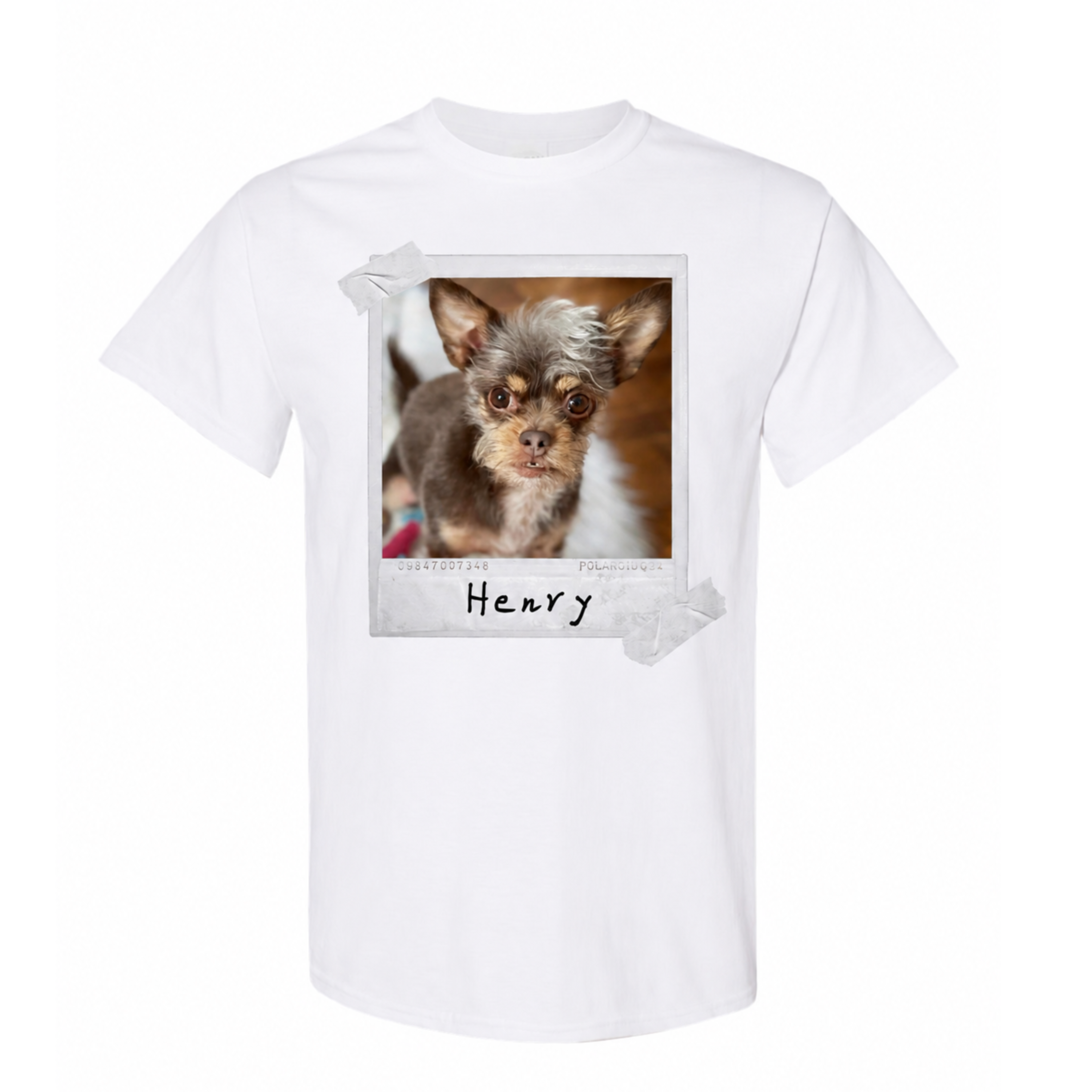 Custom Pet Polaroid T-Shirt | Personalized Dog Photo Tee